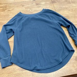LOFT waffle knit long sleeve top.